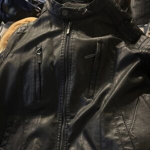 Marc Anthony Black Faux Leather Jacket
